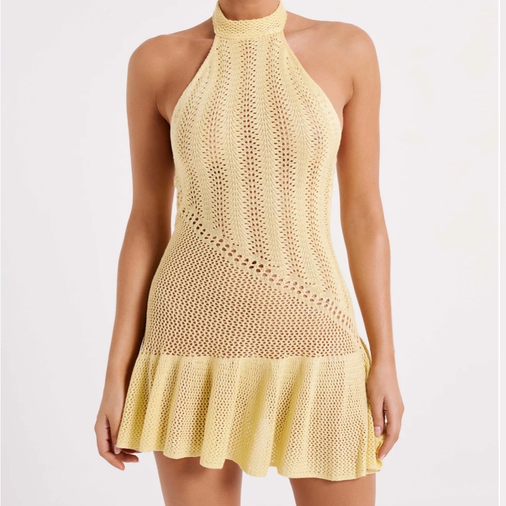 Meshki Mixed Yarn Halter Dress